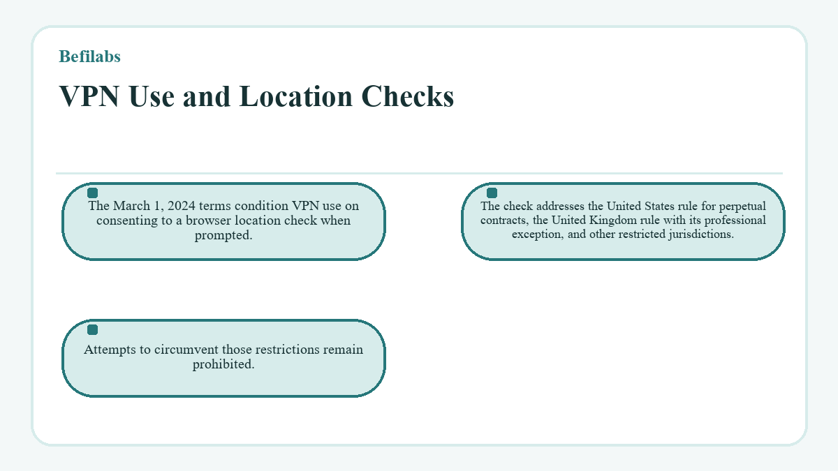 Befilabs - VPN Use and Location Checks - illustration